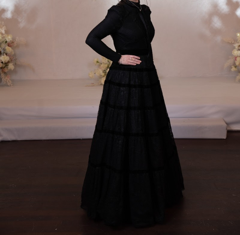Custom Designer Black Gown for Sale