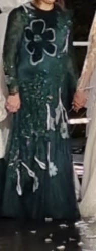 Exquisite emerald green custom made gown for sale
