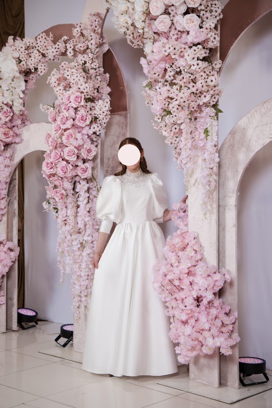 Elegant White Custom Gown For Sale