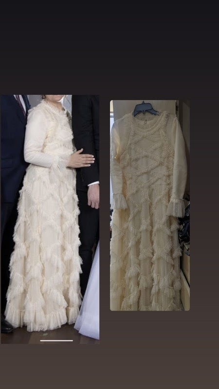 Beautiful needle and thread gown for sale