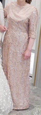 Elegant Mother of the Bride/Groom, Pink/Rose/Blush Gown for sale