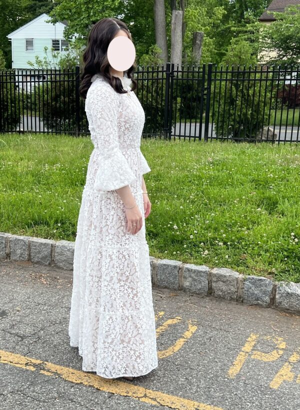 Beautiful white lace gown for sale