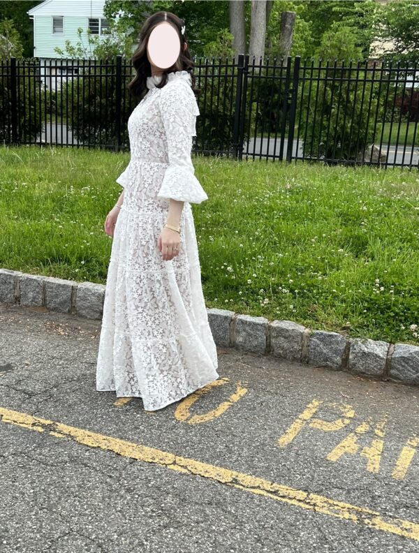 Beautiful white lace gown for sale