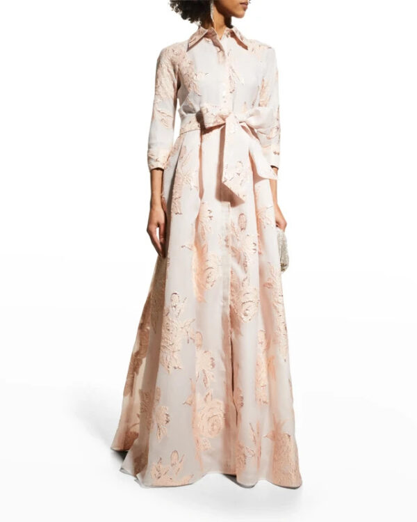 Elegant Teri Jon blush Gown For Sale