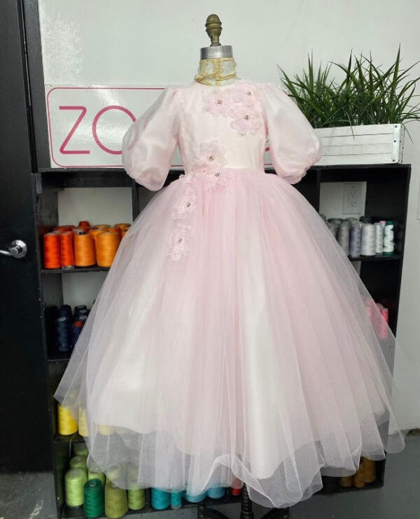 Beautiful size six Pink Zoe Gown for Sale