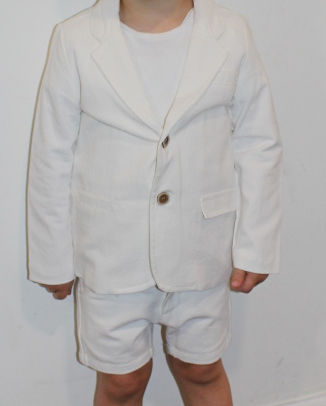 Stunning White Boys Suit and Shorts for Rent/sale