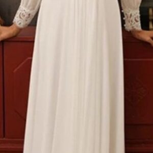 Beautiful Chiffon Lace Ivory Gown for Sale