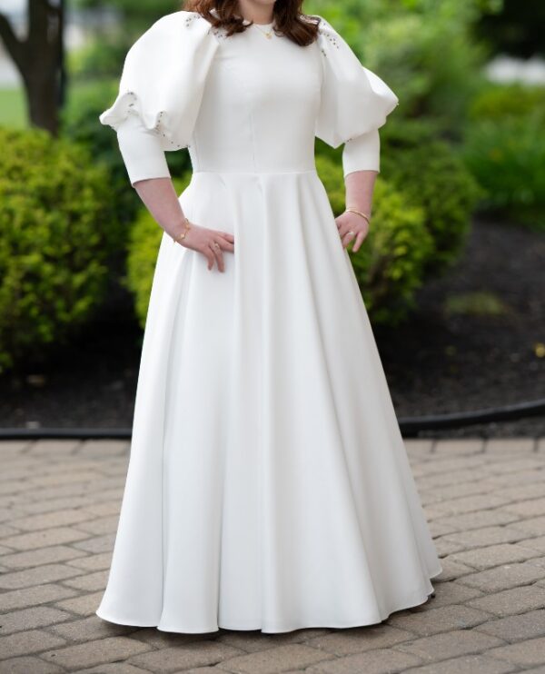 Magnificent Sister of the Bride Custom Made White Gown For Sale
