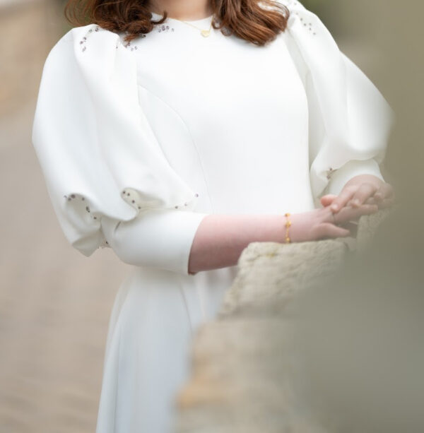 Magnificent Sister of the Bride Custom Made White Gown For Sale