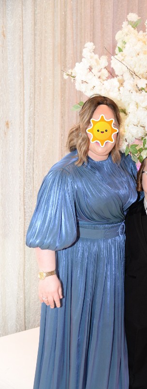 Costarellos Blue Shimmer - Plus Size Gown for Sale
