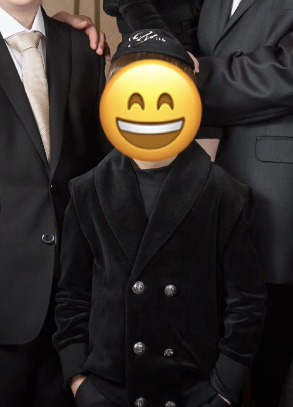 Adorable Black Velour Boys Coco Blanc Cardigans for sale