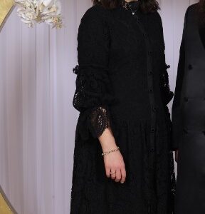 Sophisticated Black Lace Sister of the Bride Gown For Sale