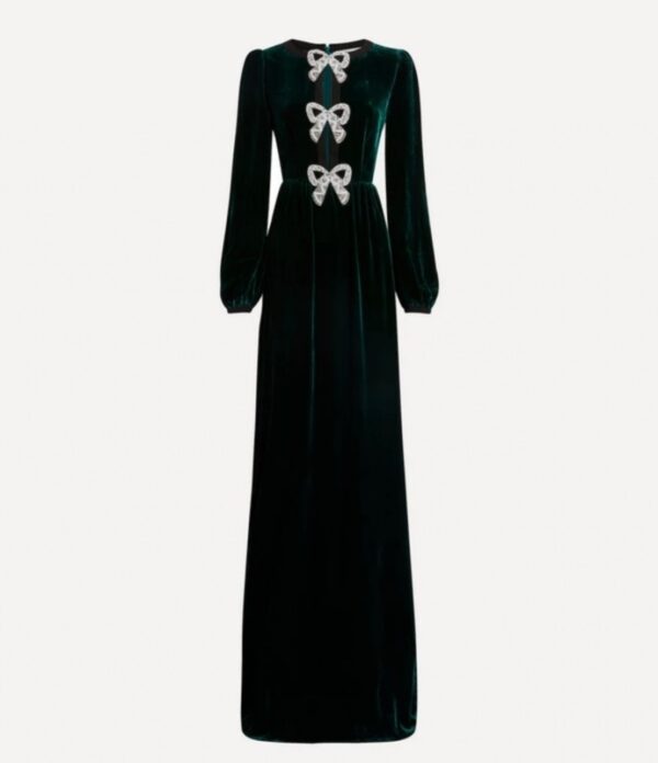 Elegant Saloni green gown for rent