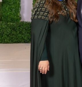 Stunning custom green gown for sale