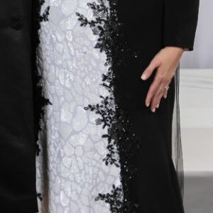 Custom black and white mother of the bride gown for sale