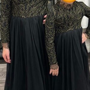 Beautiful black and gold childrens gown for sale