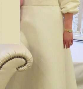 Magnificent slim fitting ivory gown for rent/sale