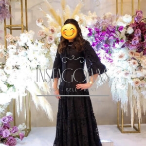 Miris black all lace gown for sale