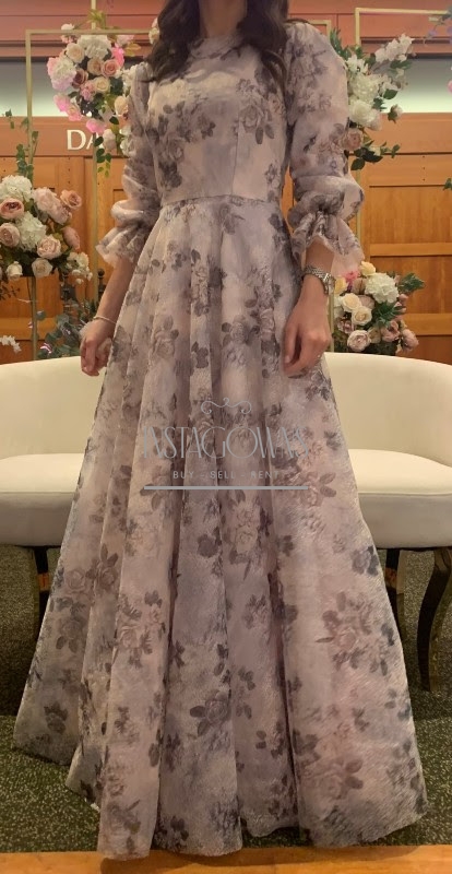 Elegant and beautiful, exquisite pink floral mesh gown for rent/sale