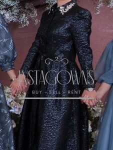 Gorgeous very dark navy gown for sale