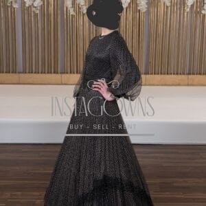 Beautiful Black and Gold Exquisite Gown, Sister of the Bride for Sale