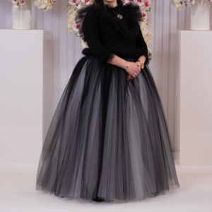 Beautiful Custom made Black Tulle Gown for Sale