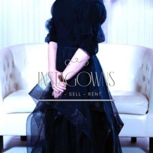 Stunning navy/blue designer sister of the bride gown for sale