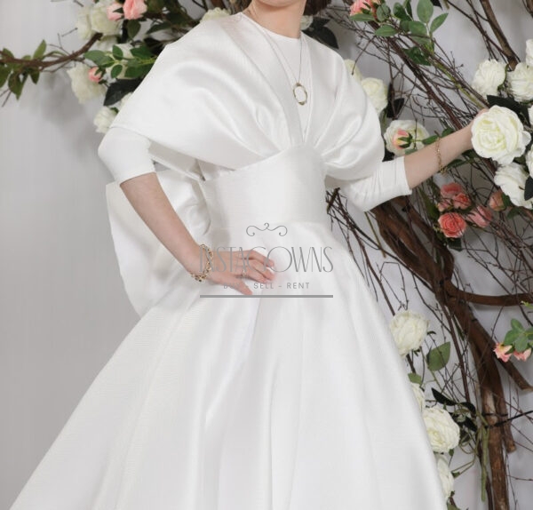 magnificent custom white sister of bride/groom dress for sale