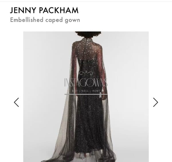 Jenny Peckham embellished cape gown for sale