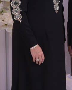 Elegant Black gown with gold embellishments for sale