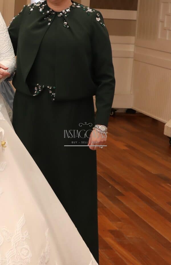 Elegant Green custom made Nairi gown for rent/sale
