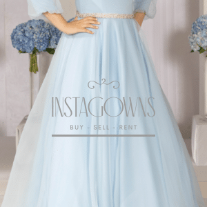 Exquisite Gowns Slate Blue Sister of the Bride/Groom Dress For Sale