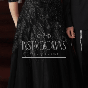 Stunning Exquisite Gowns embellished black gown for sale