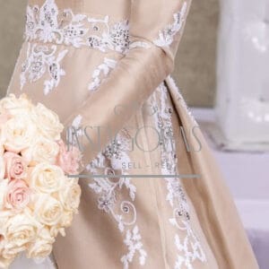 Miri's champagne beautifuly beaded mother of the bride gown for sale