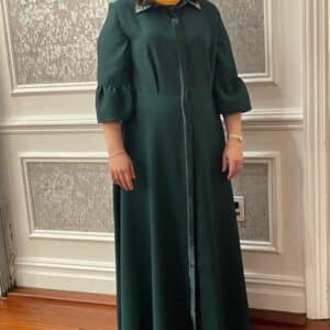 Elegant Fully Custom Green Gown for rent or sale