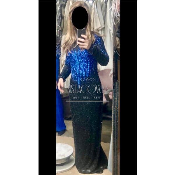 Stunning meticulously craftsman restored vintage sequin and beaded gown for sale