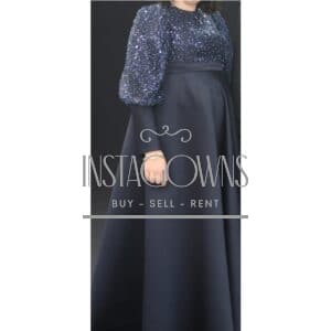 Navy custom made maternity Gown for Sale