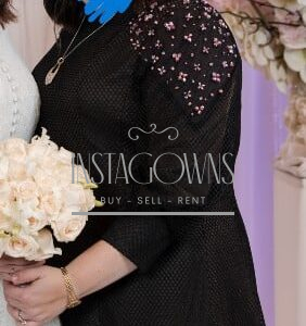 Beautiful Black And Gold Gown For Rent