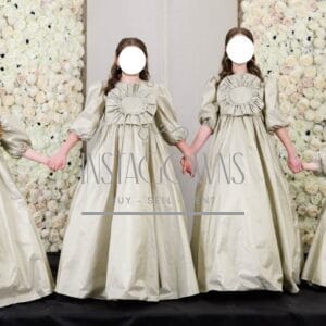 Beautiful exclusive Sage girls gowns for sale