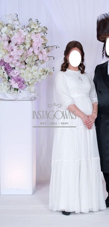 Magnificent & Slenderizing Ivory Maternity Gown for sale