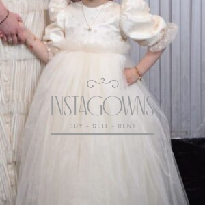 Custom Ivory/Off White Tulle Girls Gown for sale