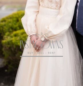 Stunning custom cream sister of the bride gown for sale