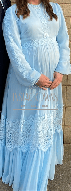 Gorgeous Raquel Blue Maternity Gown for Sale