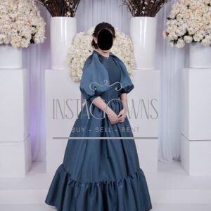 Beautiful custom made blue gown for sale