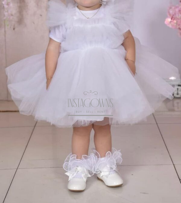 White Tunza tulle gown for sale