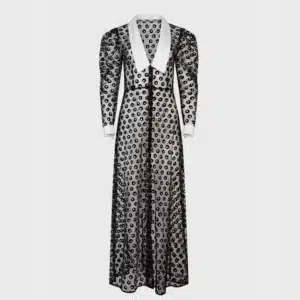Stunning Designer Sheer Shirt Gown For Sale