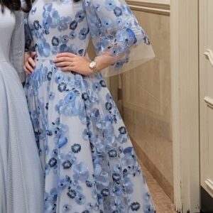 Beautiful light blue exquisite gown for sale