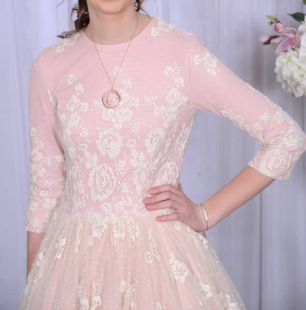 Beautiful Dusty Pink Exquisite Gown for Sale