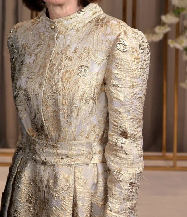 Elegant Teri Jon Gold Gown for Sale