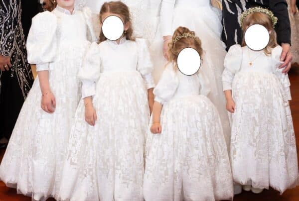 Beautiful white children's gowns